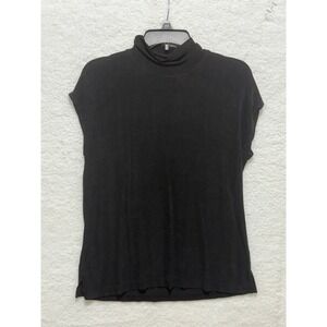 Chicos Travelers Top Women's Sleeveless Mock‎ Neck Black Blouse Career Casual